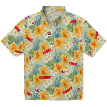 Kansas City Chiefs Hawaiian Shirt - Hibiscus Mood | Moonbestprint