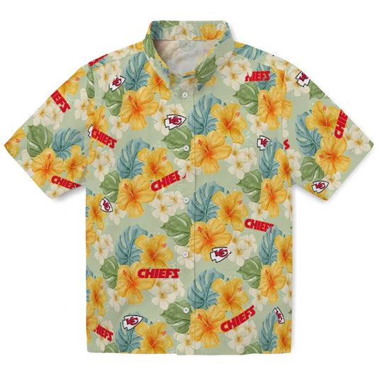 Kansas City Chiefs Hawaiian Shirt - Hibiscus Mood | Moonbestprint