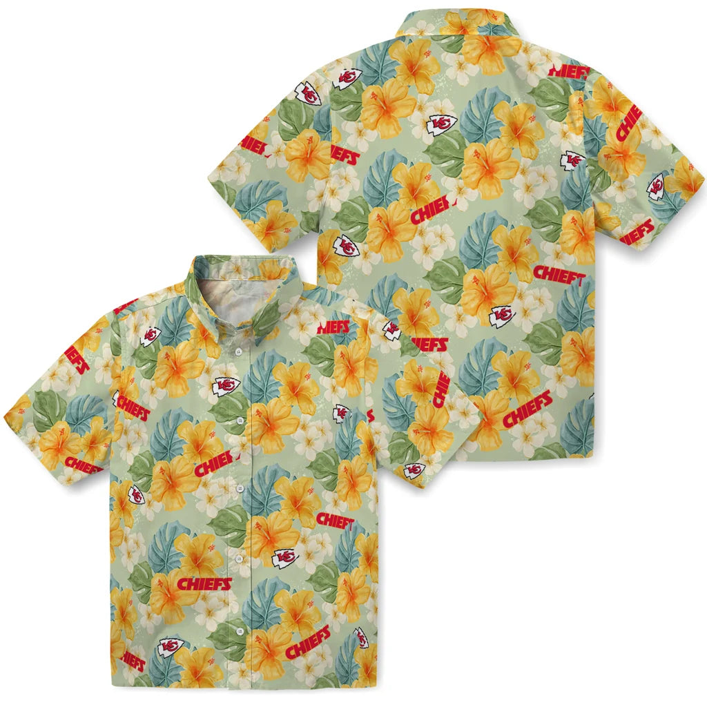 Kansas City Chiefs Hawaiian Shirt - Hibiscus Mood | Moonbestprint