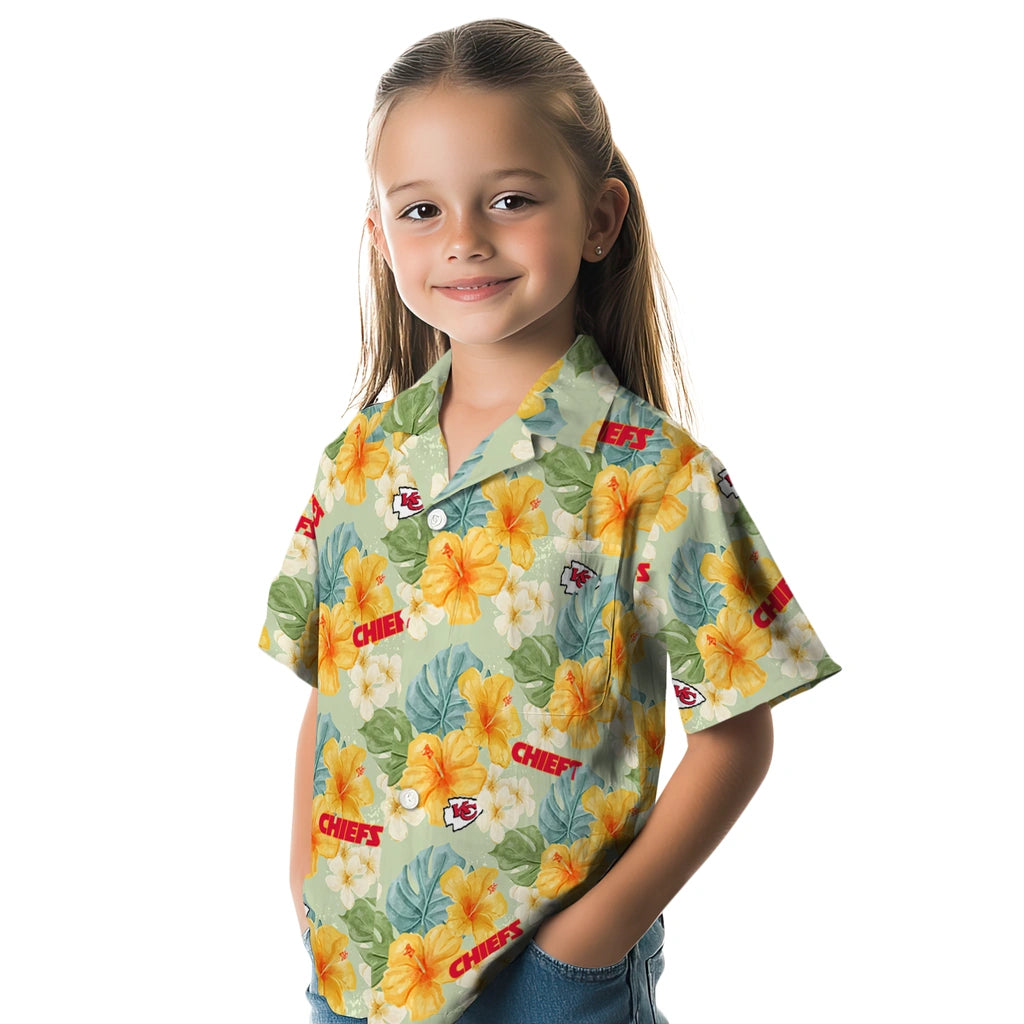 Kansas City Chiefs Hawaiian Shirt - Hibiscus Mood | Moonbestprint