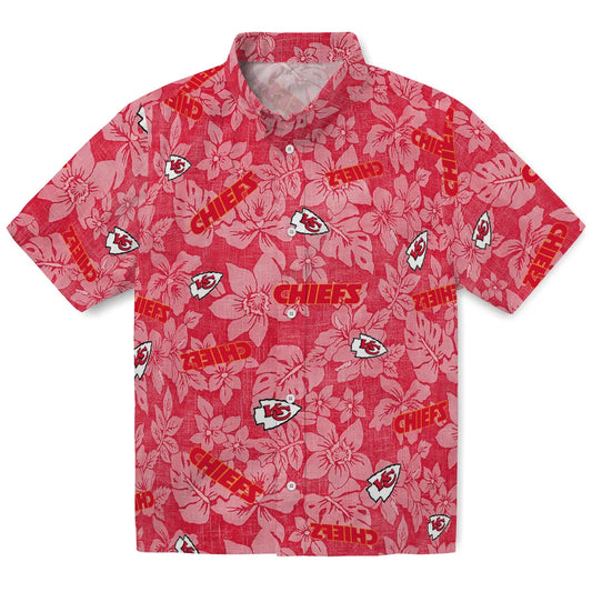 Kansas City Chiefs Hawaiian Shirt - Hibiscus Oasis | Moonbestprint