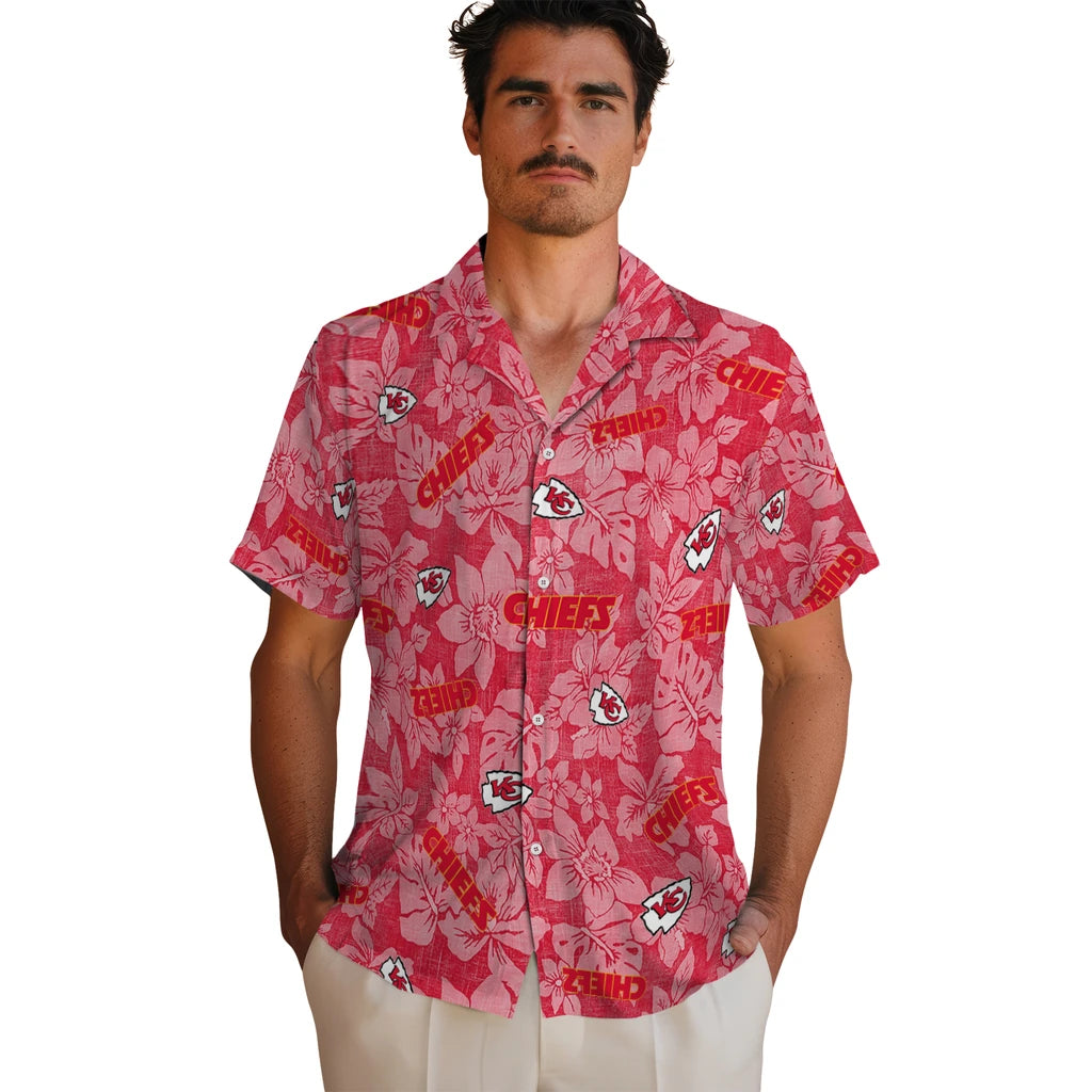 Kansas City Chiefs Hawaiian Shirt - Hibiscus Oasis | Moonbestprint