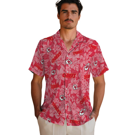 Kansas City Chiefs Hawaiian Shirt - Hibiscus Oasis | Moonbestprint