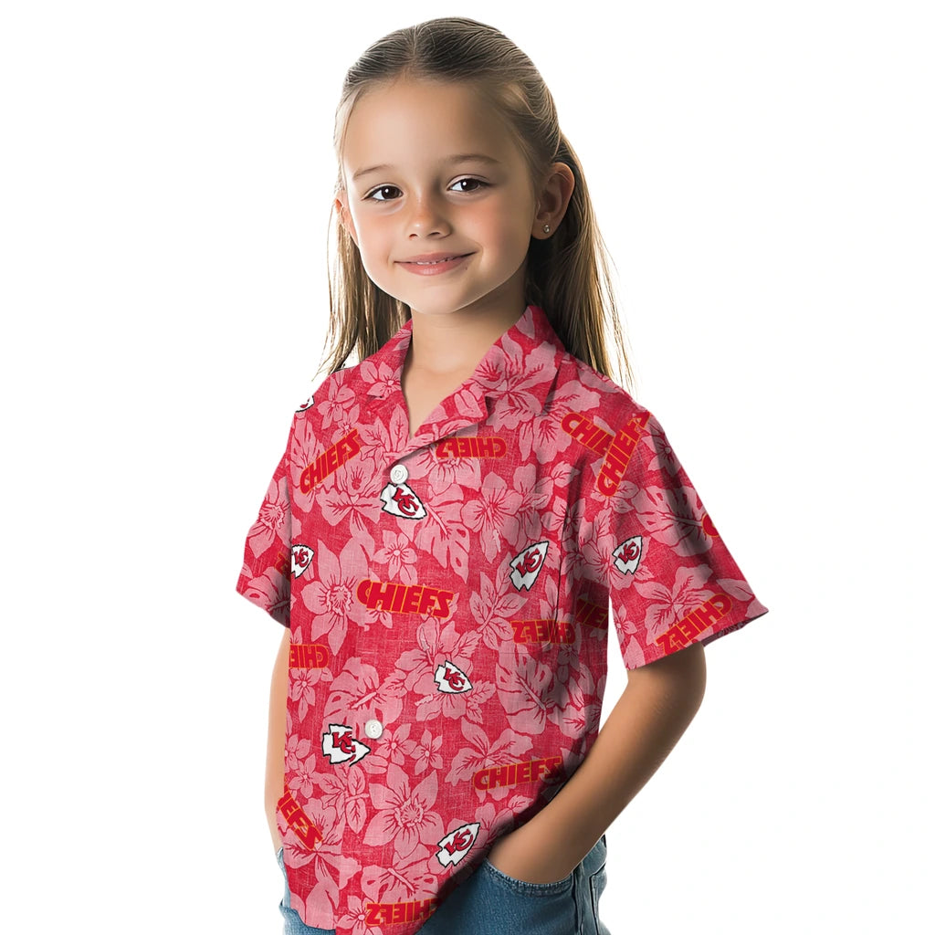 Kansas City Chiefs Hawaiian Shirt - Hibiscus Oasis | Moonbestprint