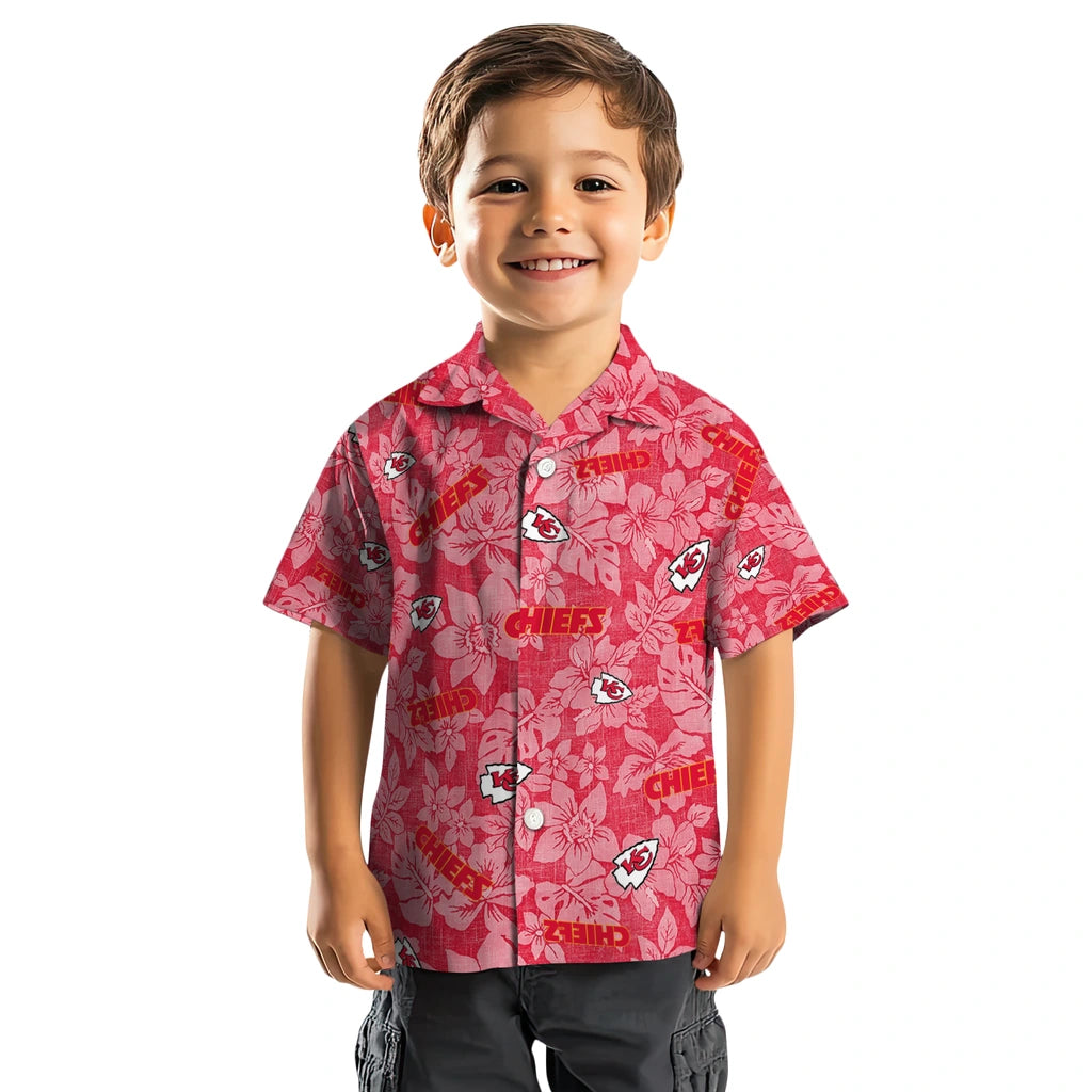 Kansas City Chiefs Hawaiian Shirt - Hibiscus Oasis | Moonbestprint