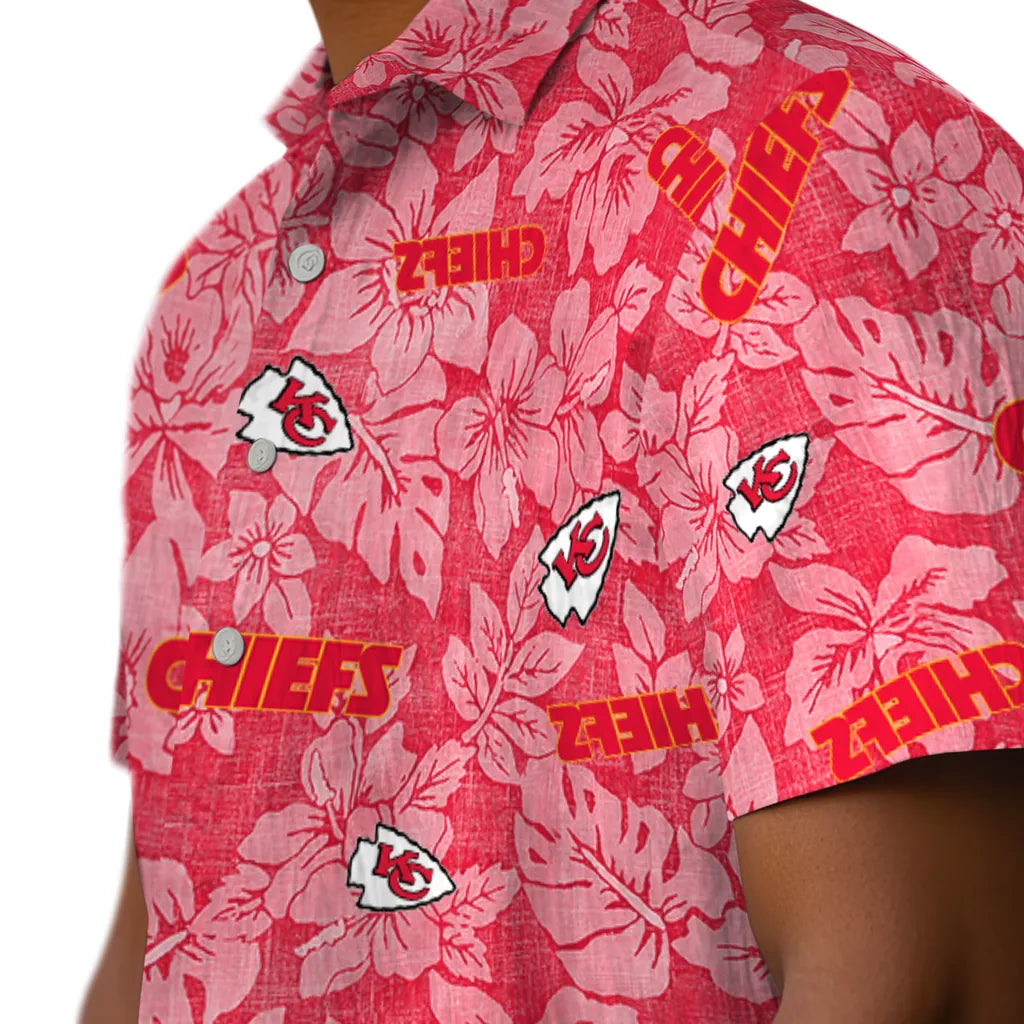 Kansas City Chiefs Hawaiian Shirt - Hibiscus Oasis | Moonbestprint