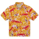 Kansas City Chiefs Hawaiian Shirt - Hibiscus Overlay | Moonbestprint