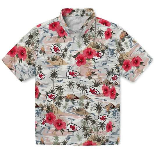 Kansas City Chiefs Hawaiian Shirt - Hibiscus Seaside | Moonbestprint