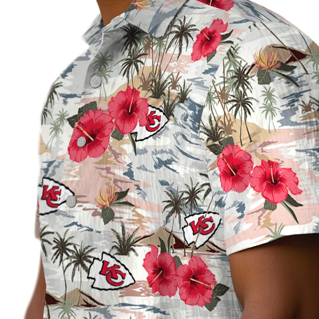 Kansas City Chiefs Hawaiian Shirt - Hibiscus Seaside | Moonbestprint