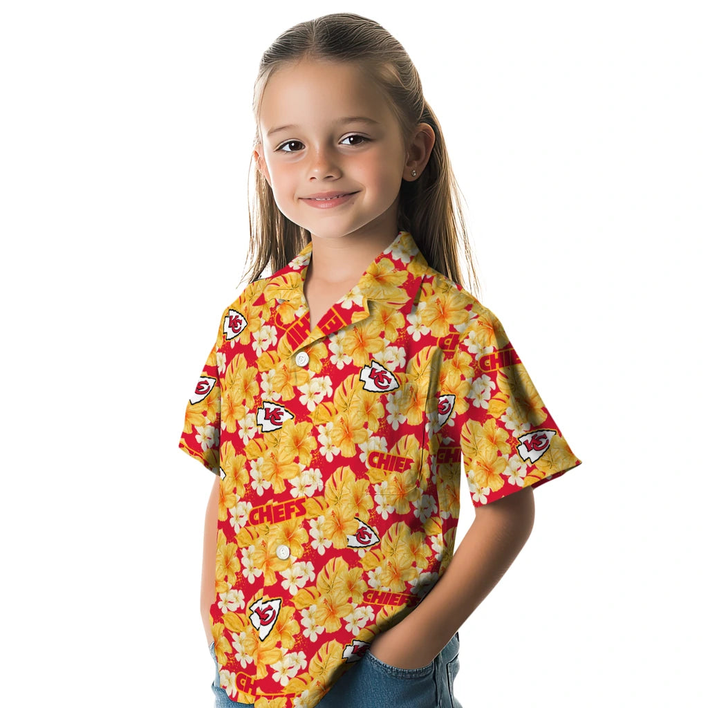 Kansas City Chiefs Hawaiian Shirt - Hibiscus Tropics | Moonbestprint