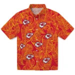 Kansas City Chiefs Hawaiian Shirt - Leaf Outline | Moonbestprint