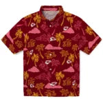 Kansas City Chiefs Hawaiian Shirt - Palm And Clouds | Moonbestprint