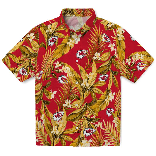 Kansas City Chiefs Hawaiian Shirt - Palm Leaves | Moonbestprint