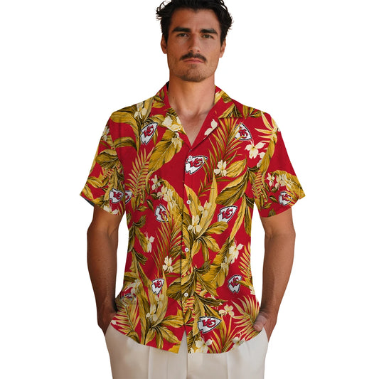 Kansas City Chiefs Hawaiian Shirt - Palm Leaves | Moonbestprint