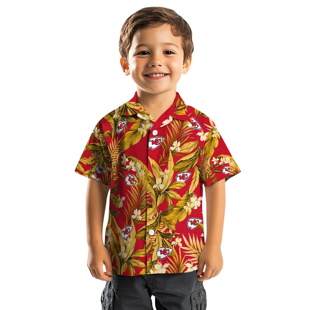 Kansas City Chiefs Hawaiian Shirt - Palm Leaves | Moonbestprint