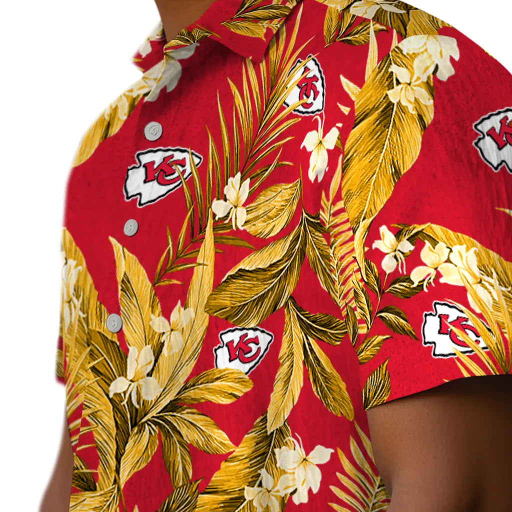 Kansas City Chiefs Hawaiian Shirt - Palm Leaves | Moonbestprint
