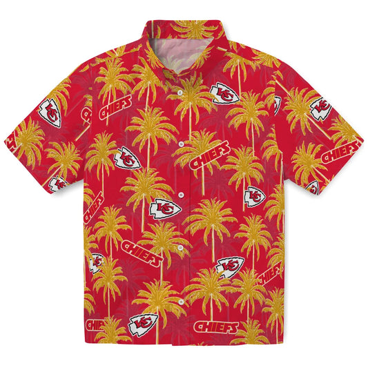 Kansas City Chiefs Hawaiian Shirt - Palm Tree Motif | Moonbestprint