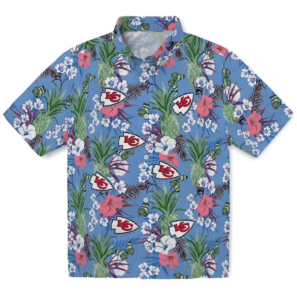 Kansas City Chiefs Hawaiian Shirt - Pineapple Bouquet | Moonbestprint