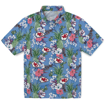 Kansas City Chiefs Hawaiian Shirt - Pineapple Bouquet | Moonbestprint