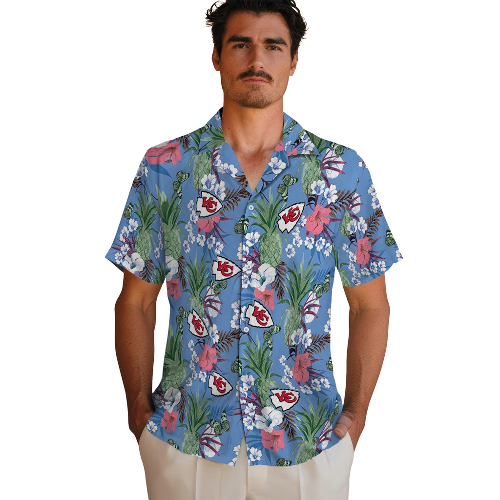 Kansas City Chiefs Hawaiian Shirt - Pineapple Bouquet | Moonbestprint