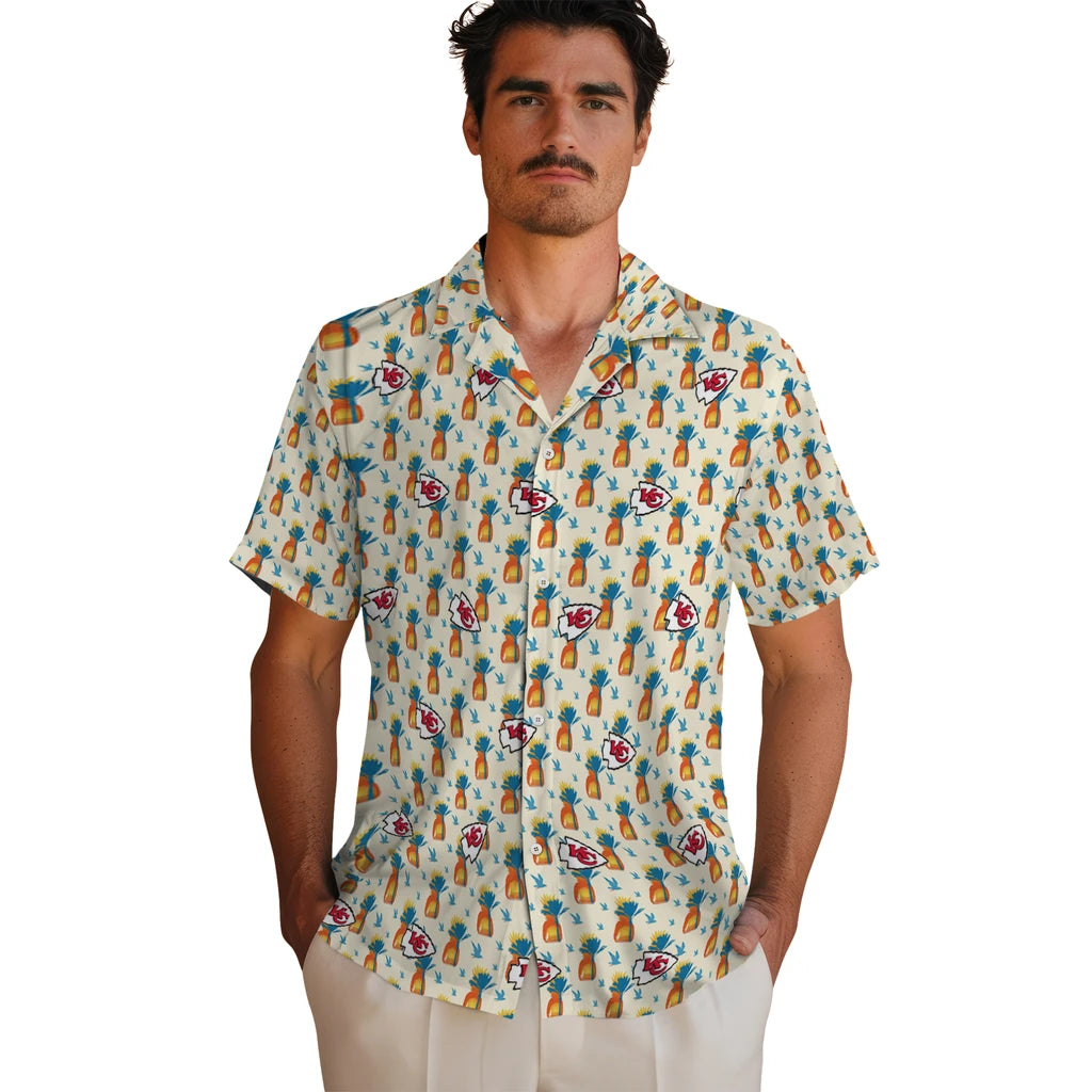 Kansas City Chiefs Hawaiian Shirt - Pineapple Delight | Moonbestprint
