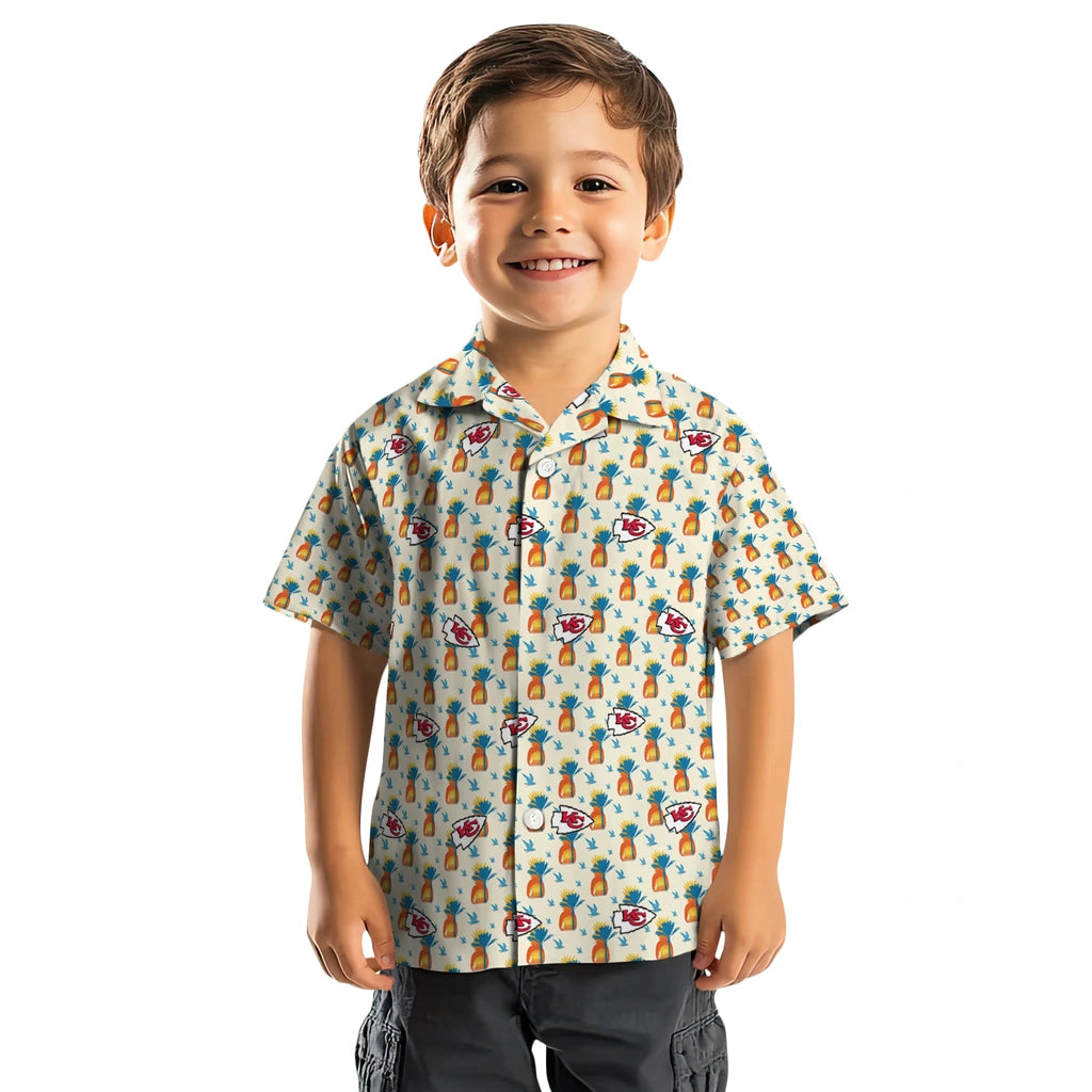Kansas City Chiefs Hawaiian Shirt - Pineapple Delight | Moonbestprint