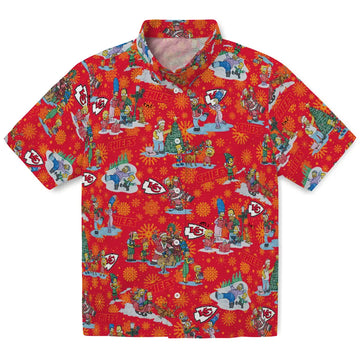 Kansas City Chiefs Hawaiian Shirt - Simpsons Christmas | Moonbestprint