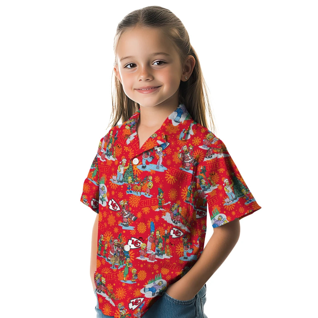 Kansas City Chiefs Hawaiian Shirt - Simpsons Christmas | Moonbestprint