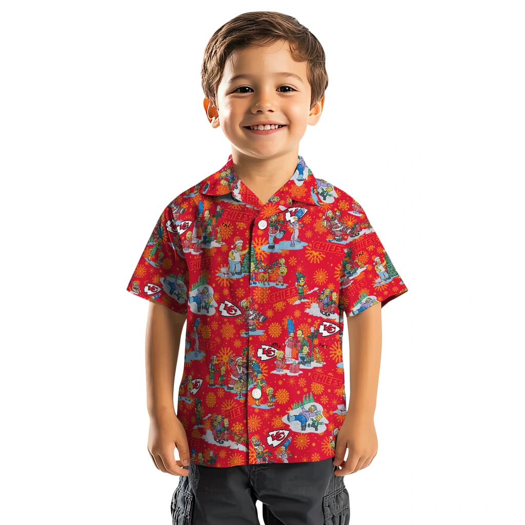Kansas City Chiefs Hawaiian Shirt - Simpsons Christmas | Moonbestprint
