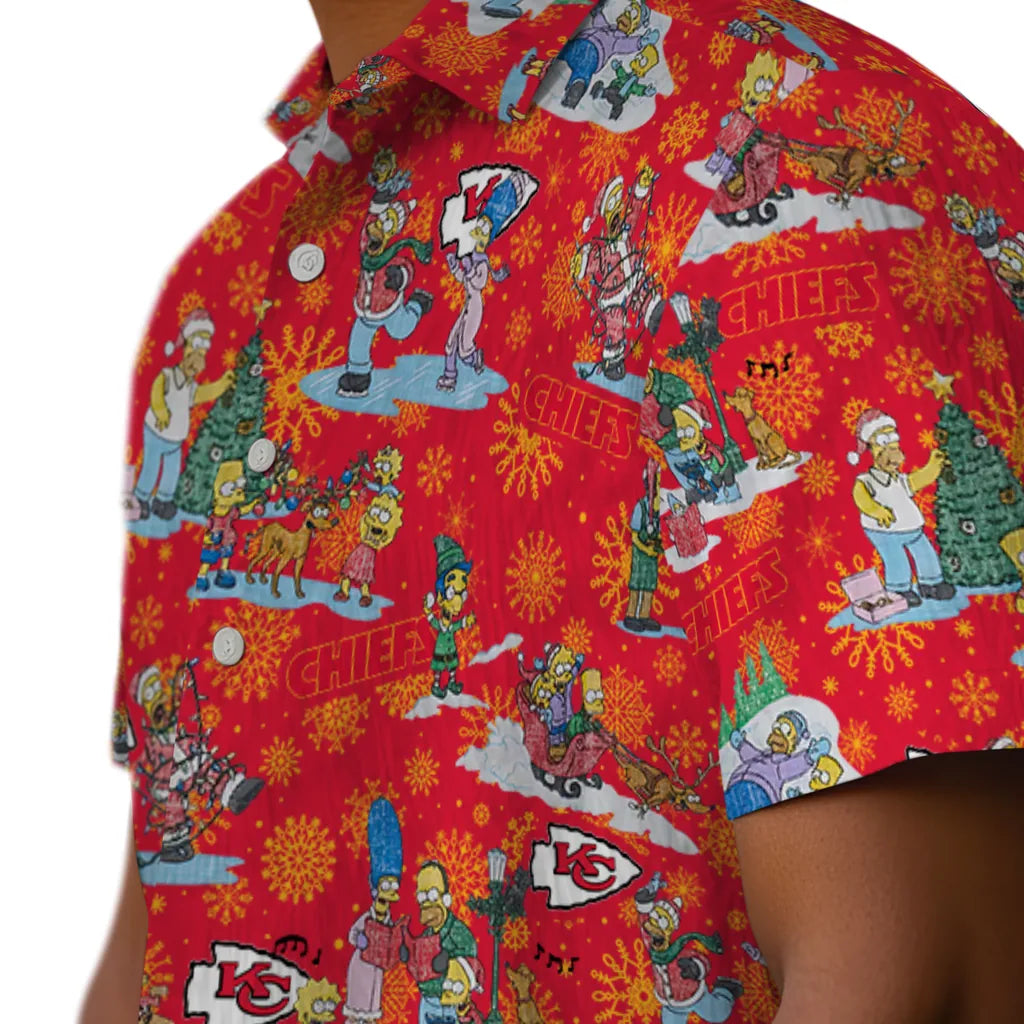Kansas City Chiefs Hawaiian Shirt - Simpsons Christmas | Moonbestprint