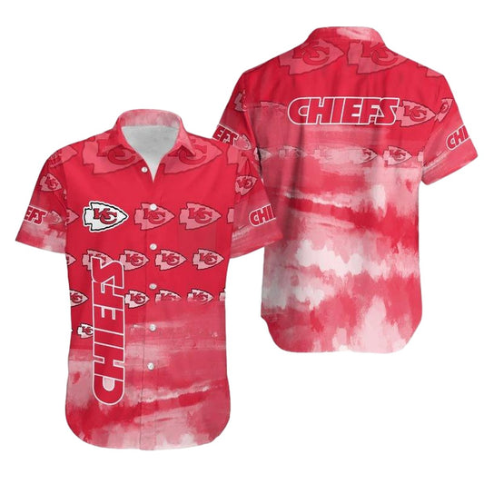 Kansas City Chiefs Red Graphic Hawaiian Shirt Unisex Aloha Tee - Moonbestprint