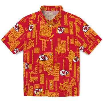 Kansas City Chiefs Hawaiian Shirt - Turtle Lines | Moonbestprint