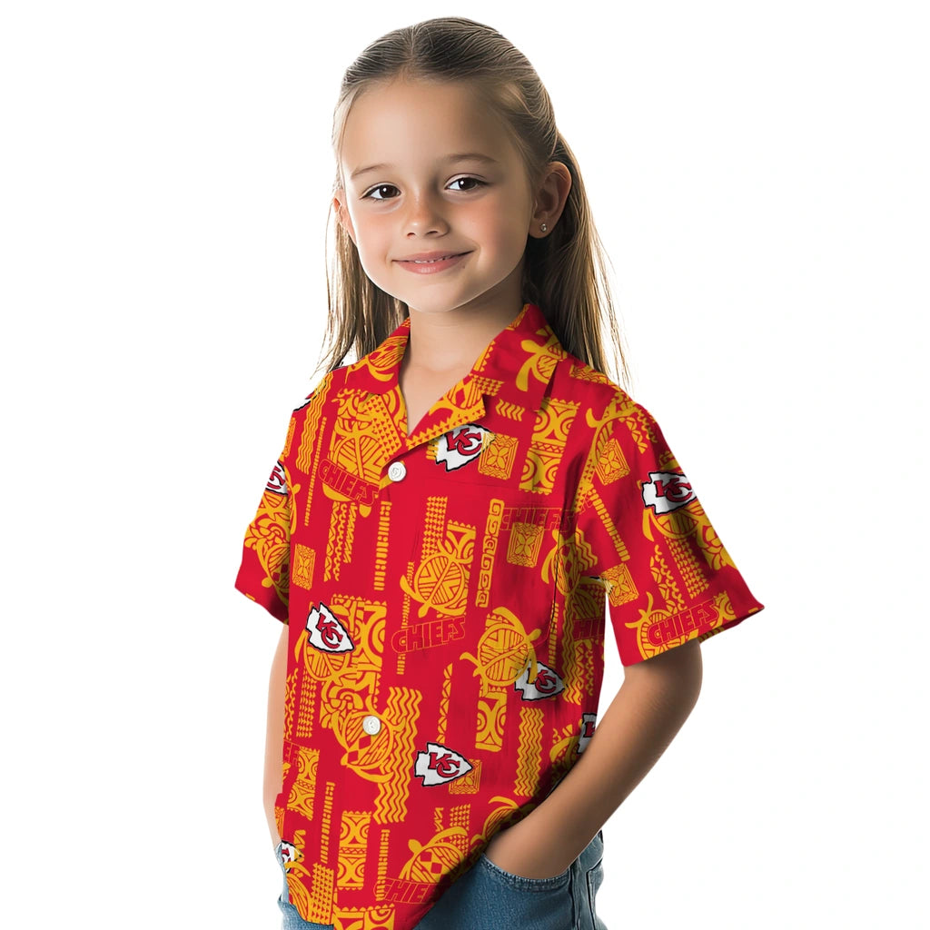 Kansas City Chiefs Hawaiian Shirt - Turtle Lines | Moonbestprint