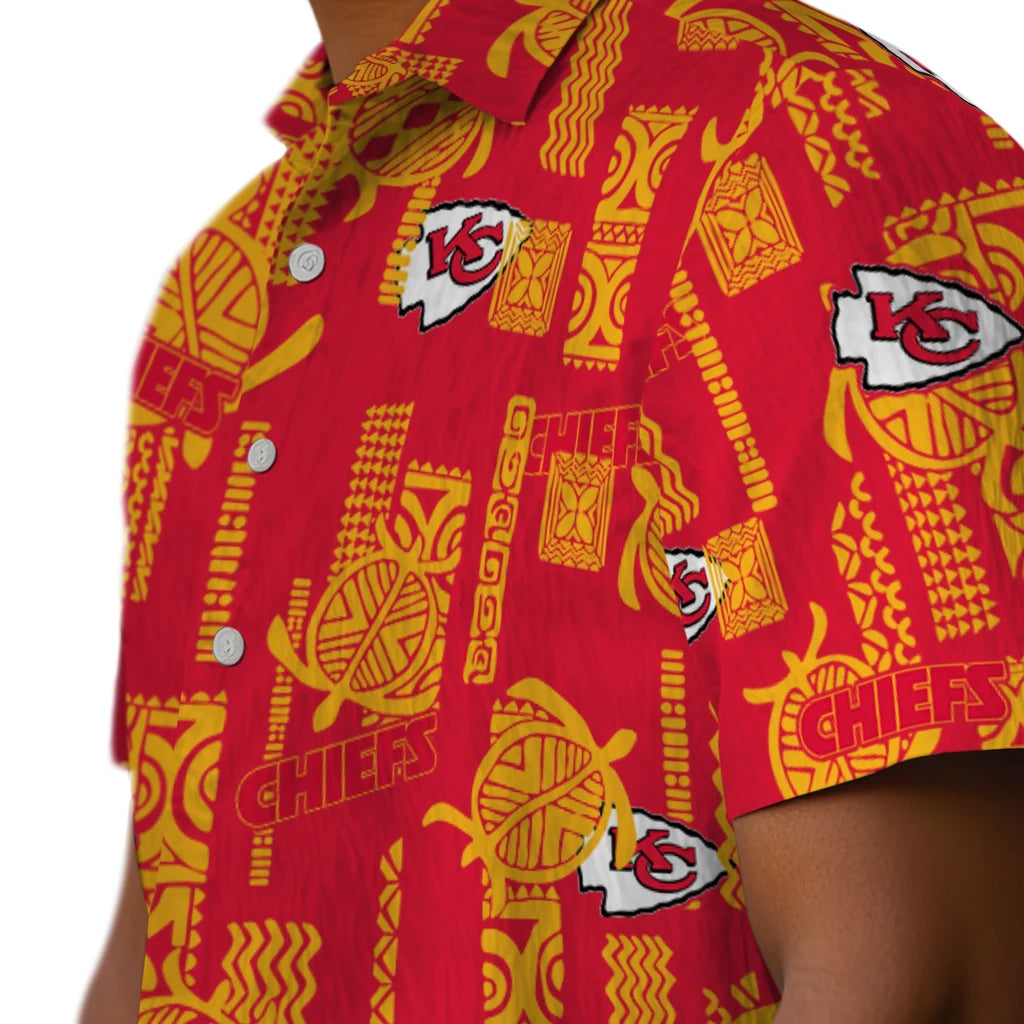 Kansas City Chiefs Hawaiian Shirt - Turtle Lines | Moonbestprint