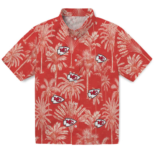 Kansas City Chiefs Hawaiian Shirt - Vintage Palm Tree | Moonbestprint