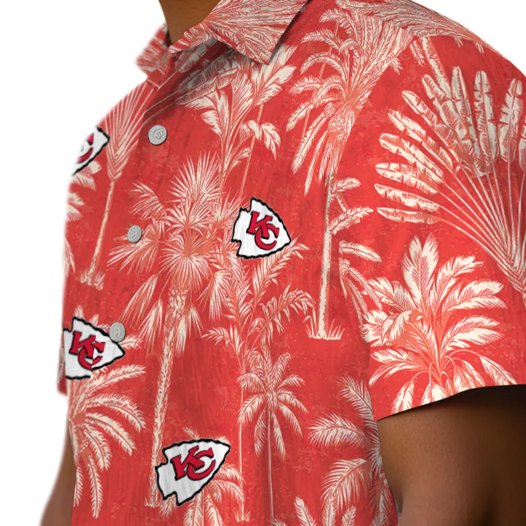 Kansas City Chiefs Hawaiian Shirt - Vintage Palm Tree | Moonbestprint