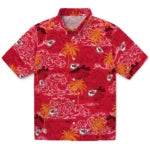 Kansas City Chiefs Hawaiian Shirt - Wave Palm | Moonbestprint