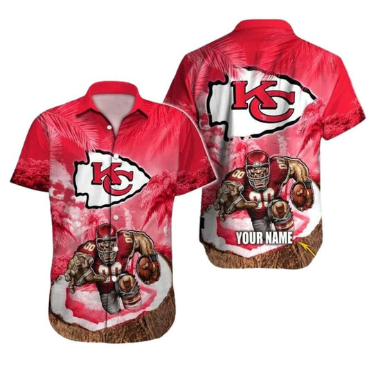 Personalized Kansas City Chiefs Red Hawaiian Shirt Unisex Graphic Tee - Moonbestprint