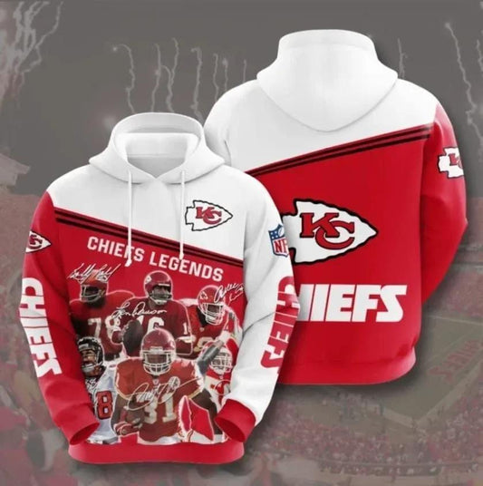 Kansas City Chiefs Legends NFL 3D All Over Print Hoodie -Moonbestprint