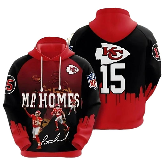 Kansas City Chiefs Mahomes Cityscape Graphic Hoodie Unisex Fan Gift - Moonbestprint