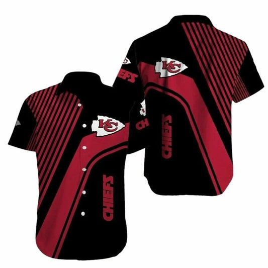 Kansas City Chiefs Unisex Graphic T-Shirt With Black And Red Stripes - Moonbestprint