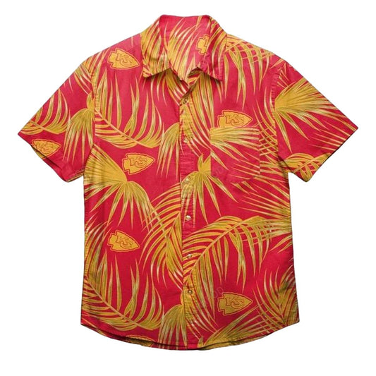 Kansas City Chiefs Unisex Palm Leaf Graphic Hawaiian Shirt - Moonbestprint
