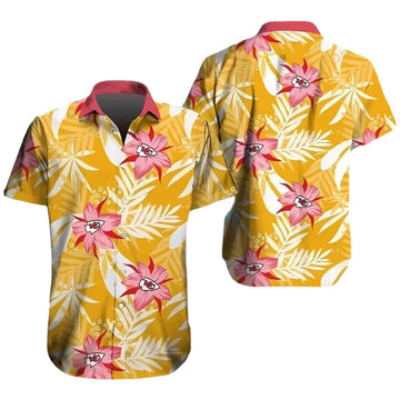 Kansas City Chiefs Pistil Graphic Hawaiian Shirt Unisex Aloha Tee - Moonbestprint