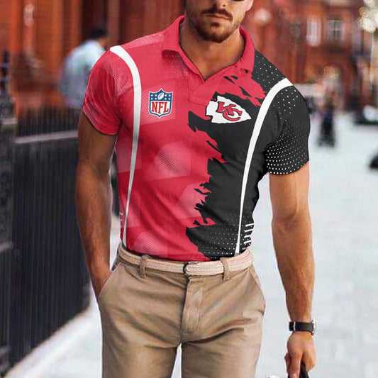 Kansas City Chiefs Red Fury Polo Shirt - Moonbestprint