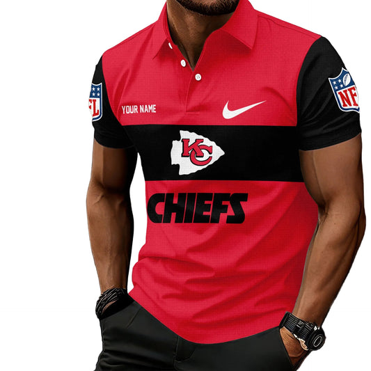 Kansas City Chiefs Red Zone Champion Custom Name Polo Shirt - Moonbestprint