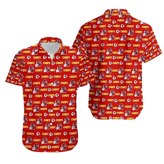 Kansas City Chiefs Retro Multi Helmet Graphic Hawaiian Shirt Unisex Gift - Moonbestprint