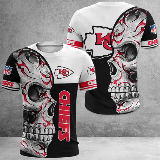 Kansas City Chiefs Skull Flame 3D Polo Shirt - Moonbestprint