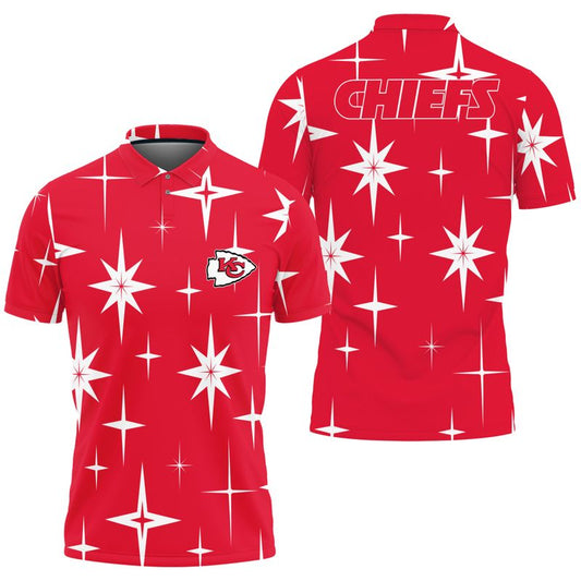 Kansas City Chiefs Sparkle Pattern Polo Shirt - Moonbestprint