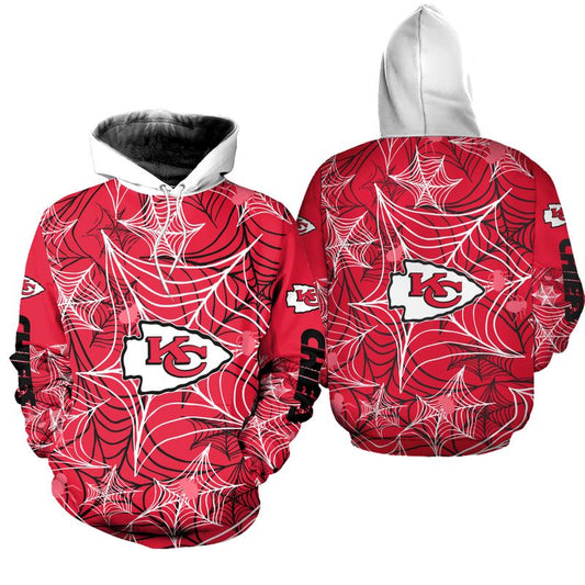 Kansas City Chiefs Sspiderweb Halloween Hoodie Zip Up Hoodie Fleece Nla027810 - Moonbestprint