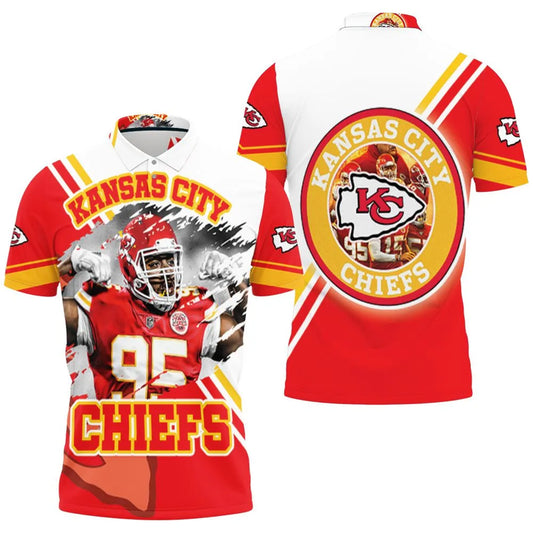Kansas City Chiefs Strength in Red 3D Polo Shirt - Moonbestprint